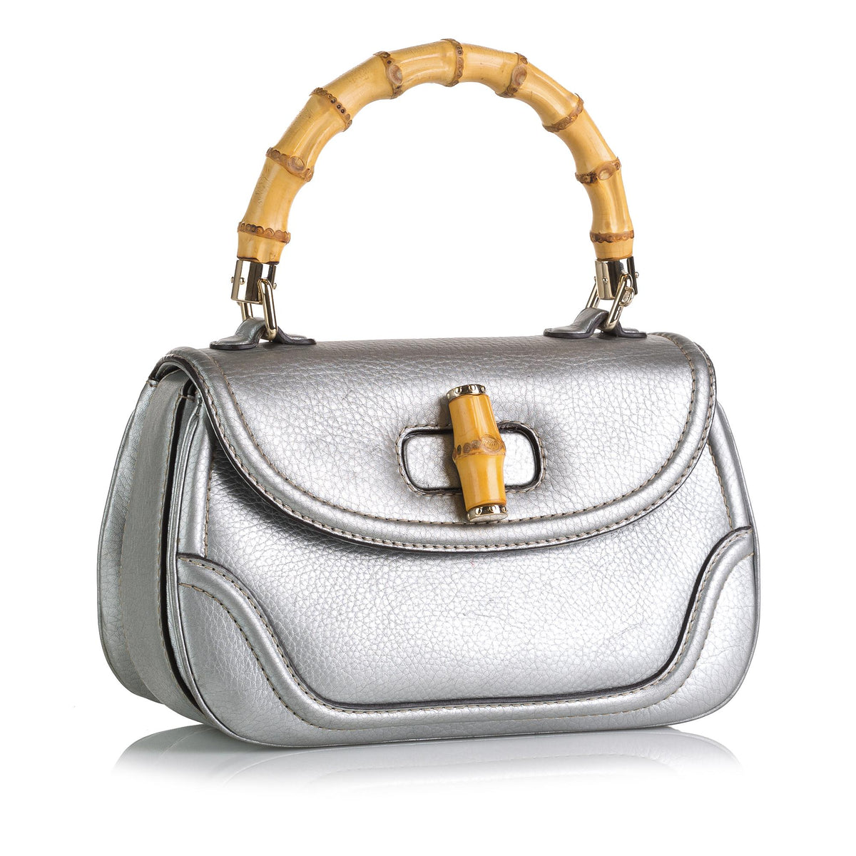 Gucci New Bamboo Leather Handbag (SHG-35959)