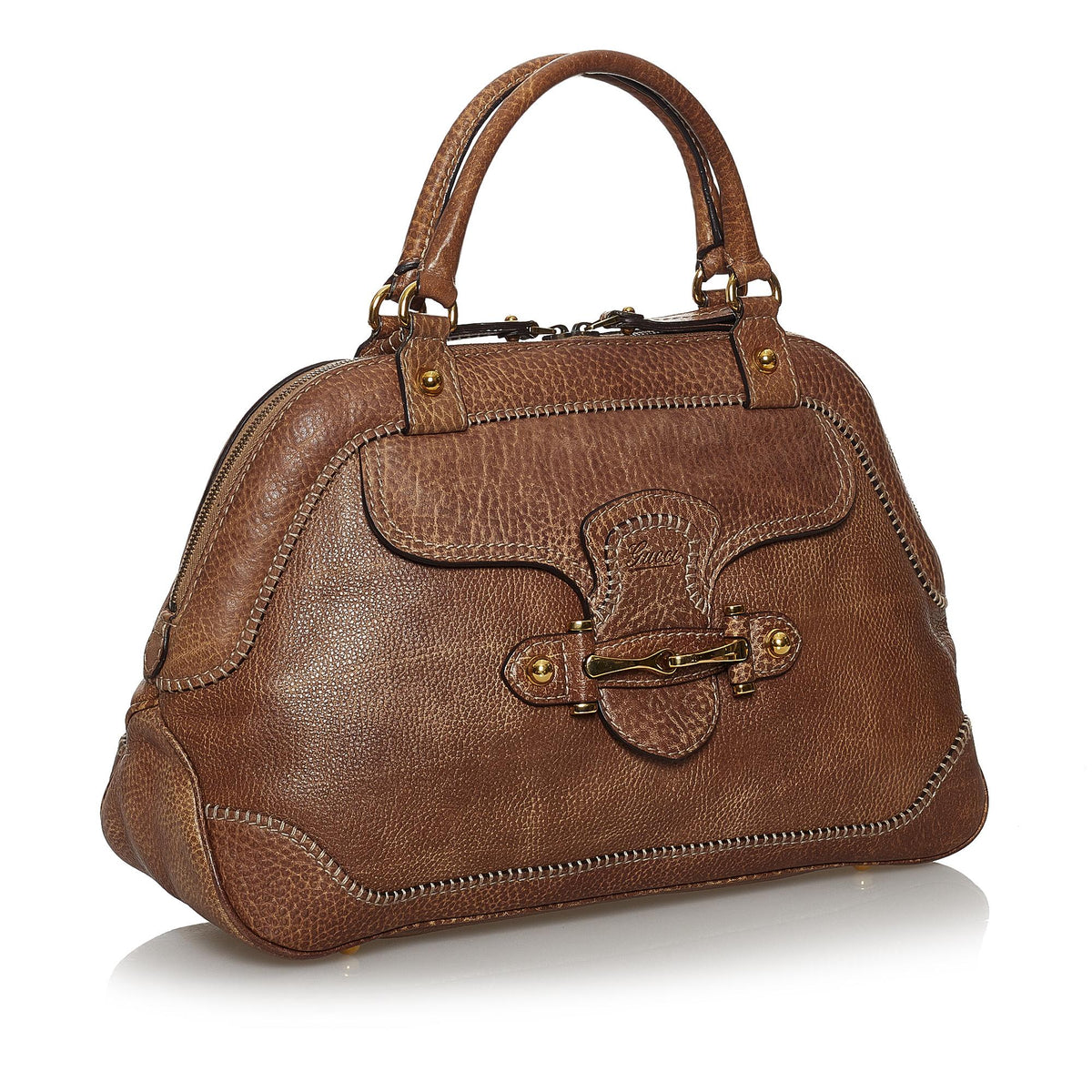 Gucci New Pelham Leather Handbag (SHG-29970)