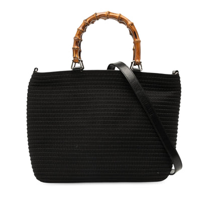 Gucci Nylon Bamboo Satchel