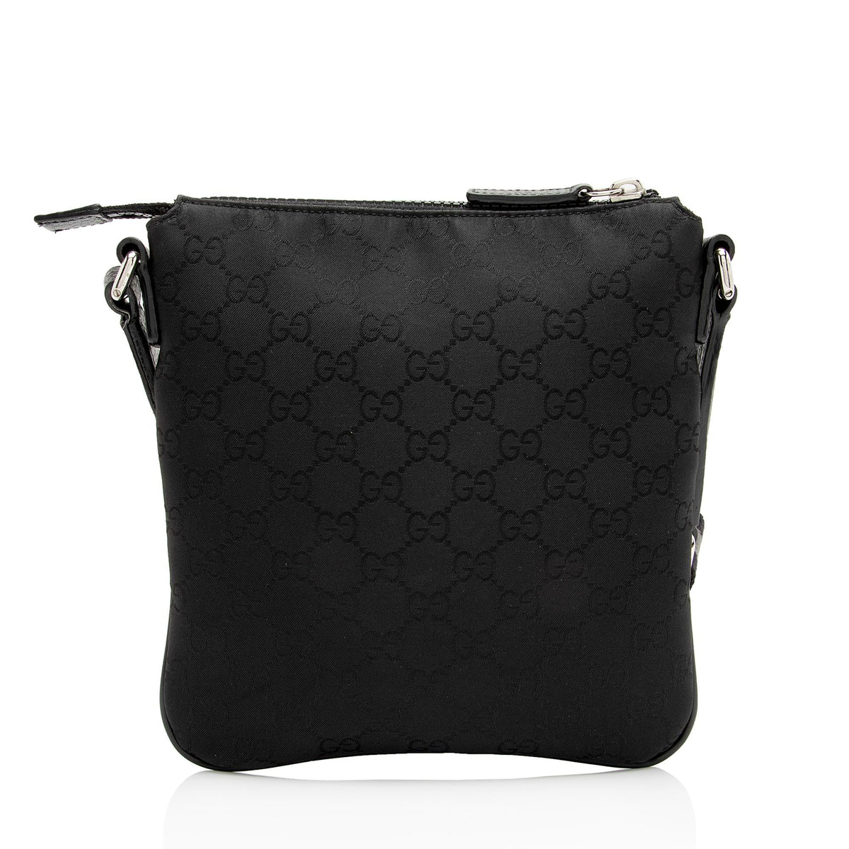 Gucci Nylon Monogram Small Flat Messenger Bag (SHF-uRak7p)