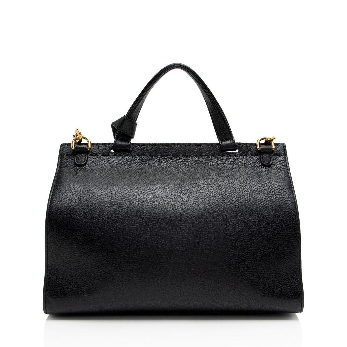 Gucci Pebbled Leather GG Marmont Top Handle
