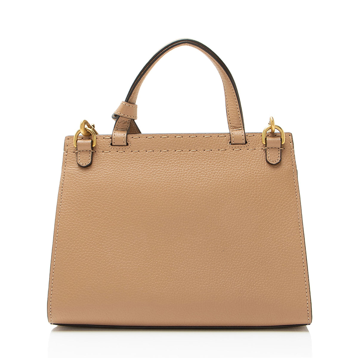 Gucci Pebbled Leather GG Marmont Top Handle