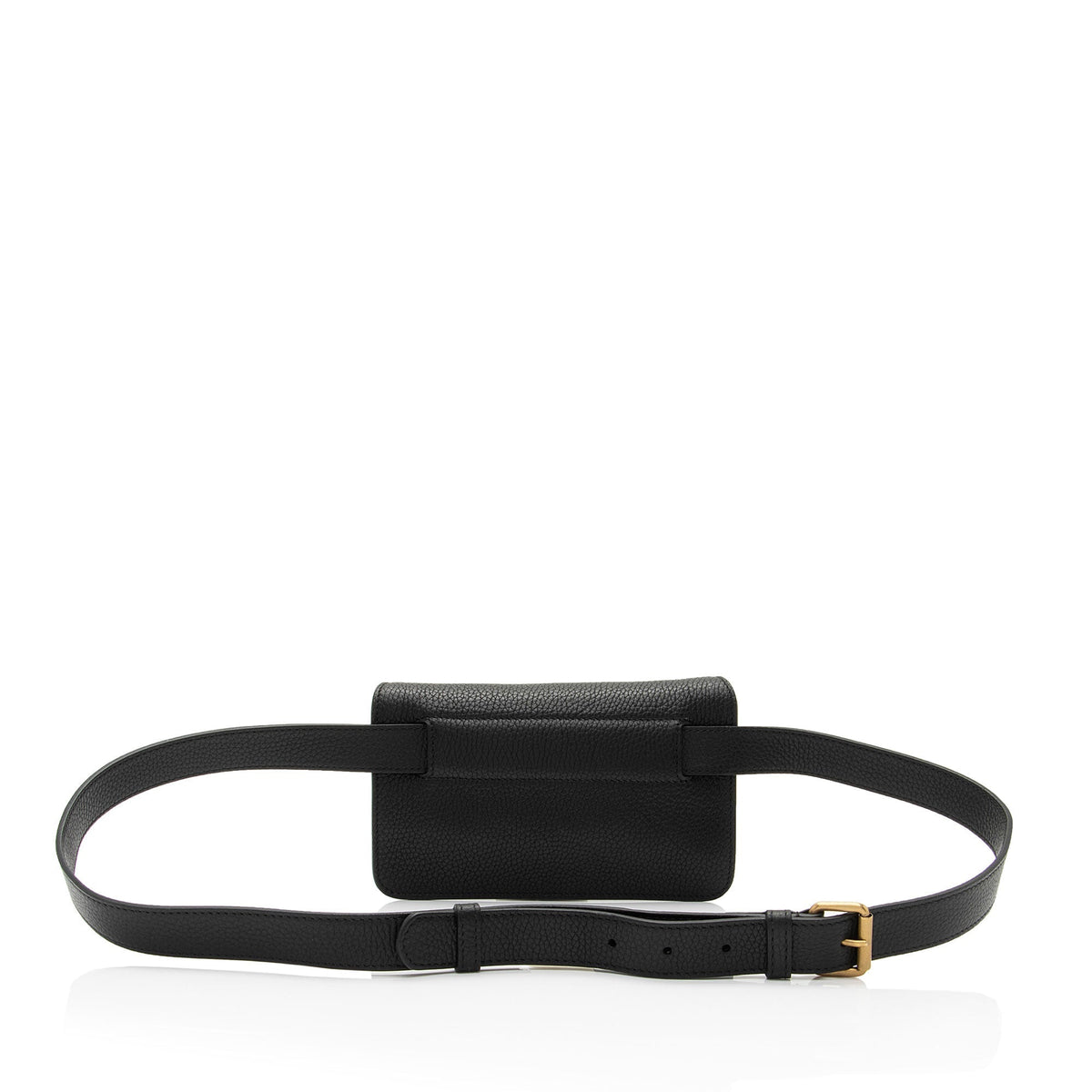 Gucci Pebbled Leather Soho Flap Belt Bag (SHF-Q9D7sL)