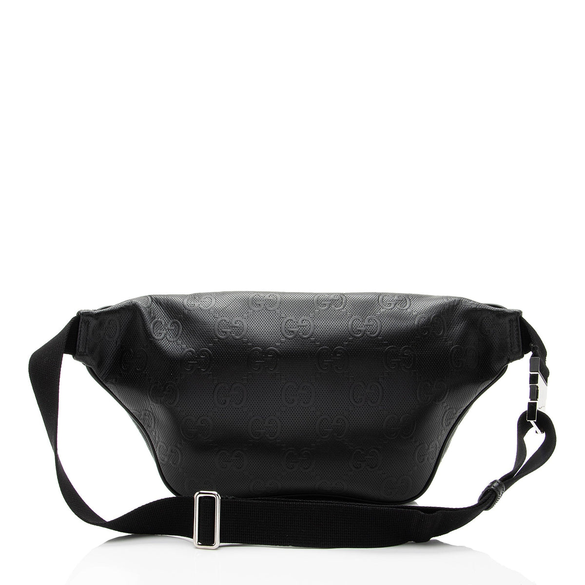 Gucci Perforated Embossed Leather GG Pocket Belt Bag (SHF-TJNqCI)