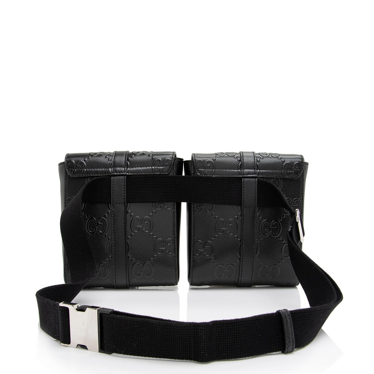 Gucci Perforated GG Double Belt Bag (SHF-ulhtMl)