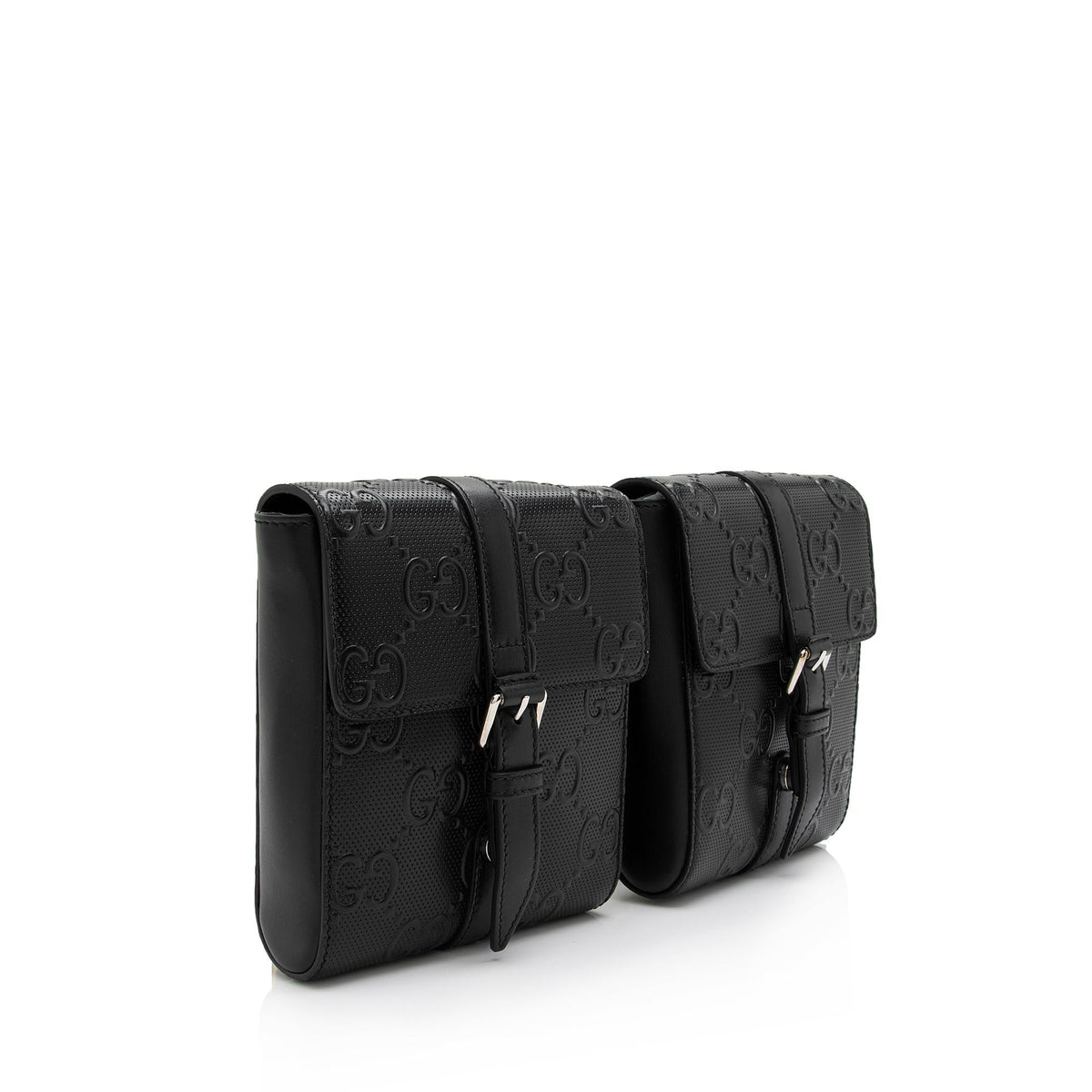 Gucci Perforated GG Double Belt Bag (SHF-ulhtMl)