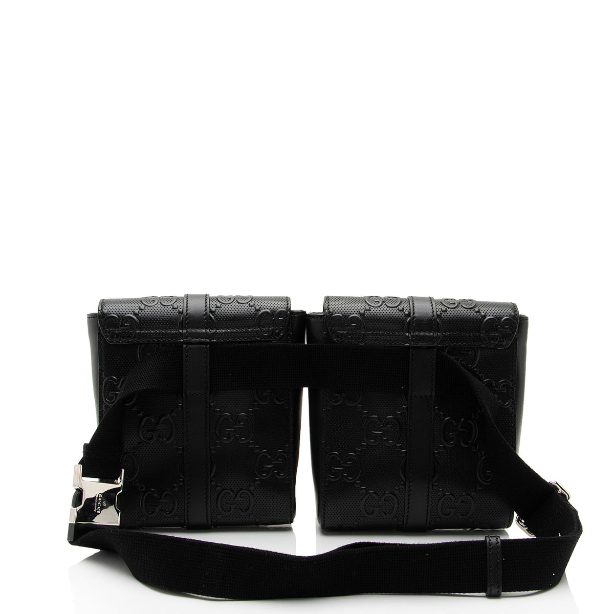 Gucci Perforated GG Embossed Double Belt Bag (SHF-rNzGhH)