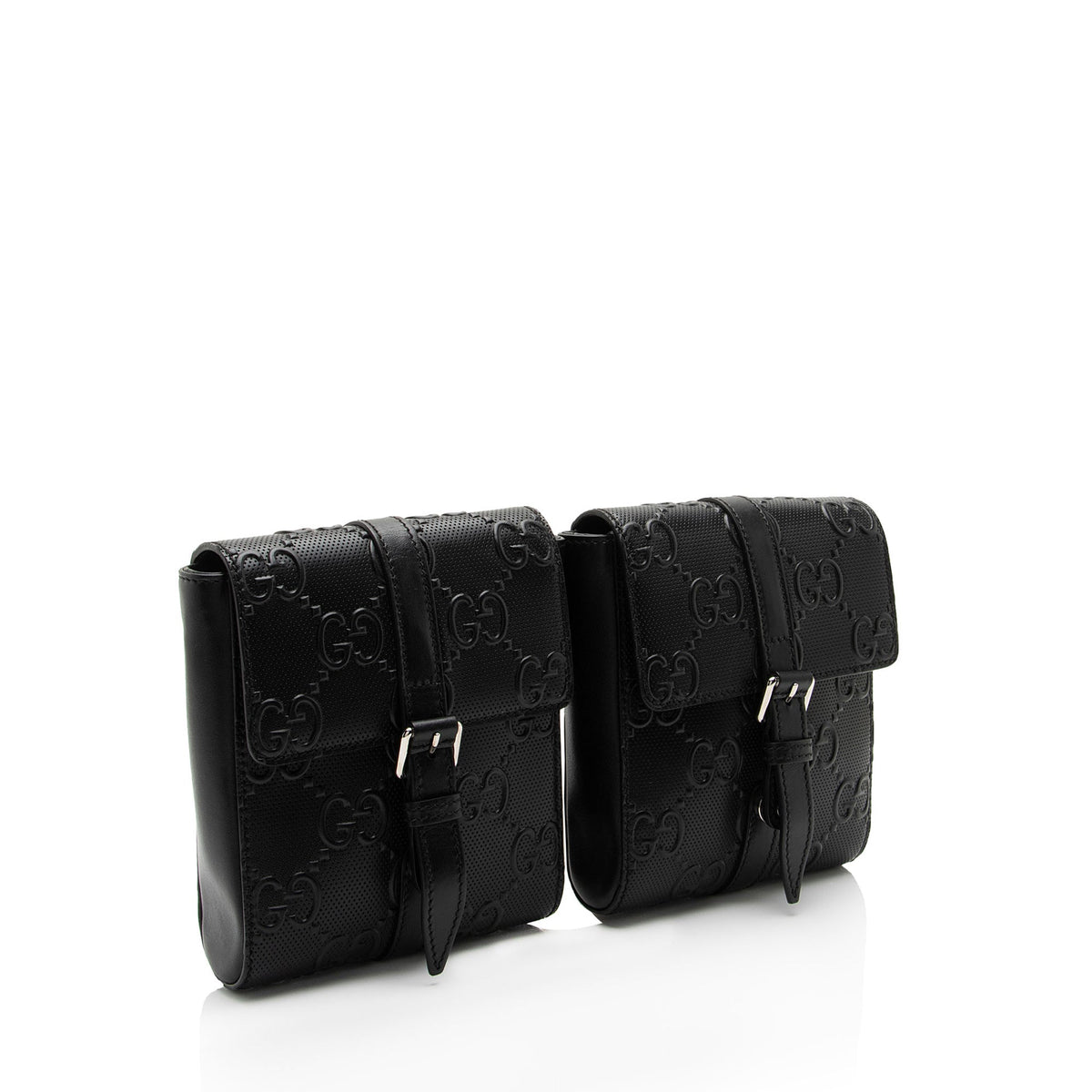 Gucci Perforated GG Embossed Double Belt Bag (SHF-rNzGhH)
