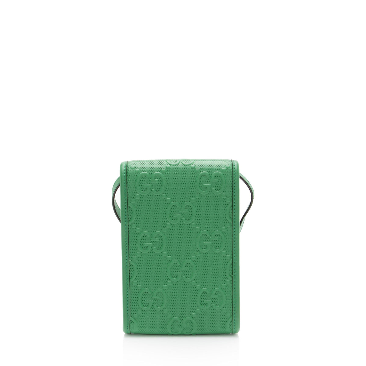 Gucci Perforated GG Embossed Leather Mini Flap Crossbody