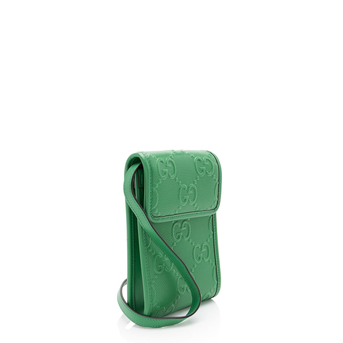 Gucci Perforated GG Embossed Leather Mini Flap Crossbody