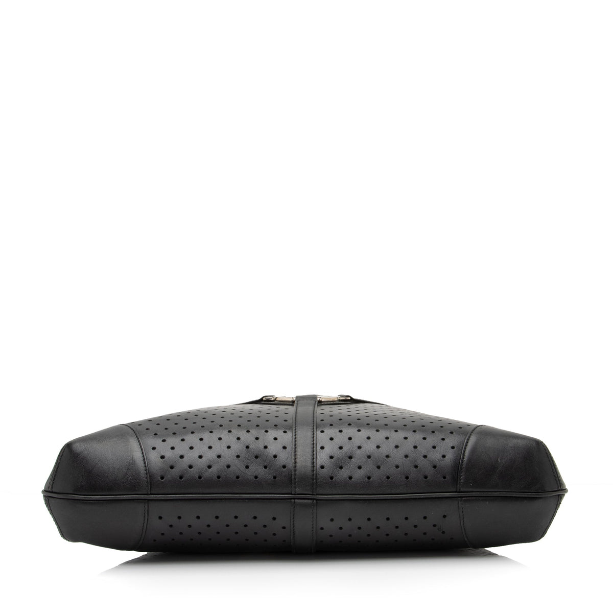 Gucci Perforated Leather Interlocking G Reins Satchel (SHF-23526)