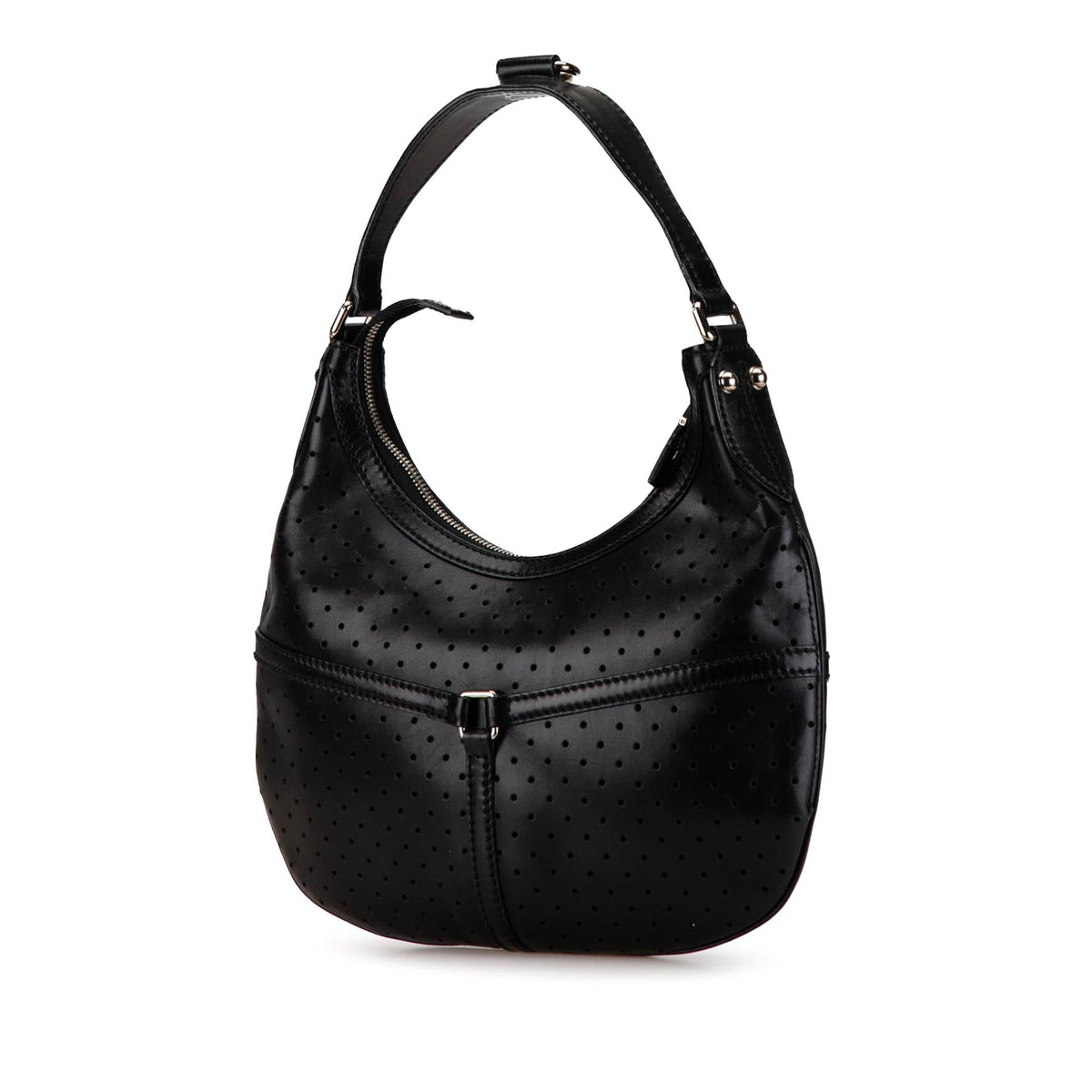 Gucci Perforated Leather Reins Hobo (SHG-MnlrPw)
