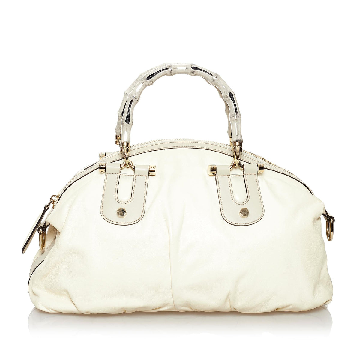 Gucci Pop Bamboo Leather Satchel (SHG-30966)