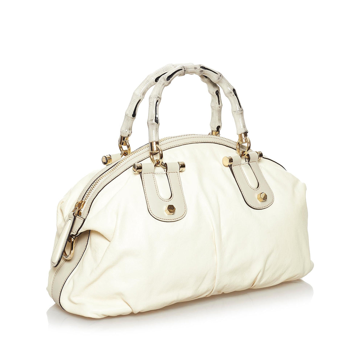 Gucci Pop Bamboo Leather Satchel (SHG-30966)