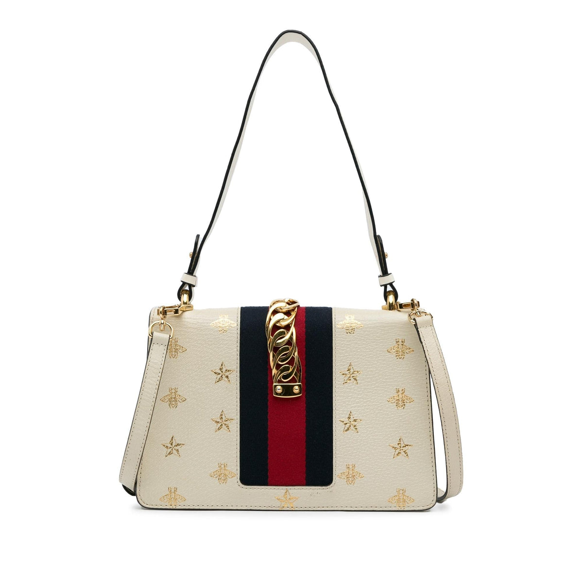 Gucci Small Bee Star Sylvie Satchel (SHG-3HcVoI)