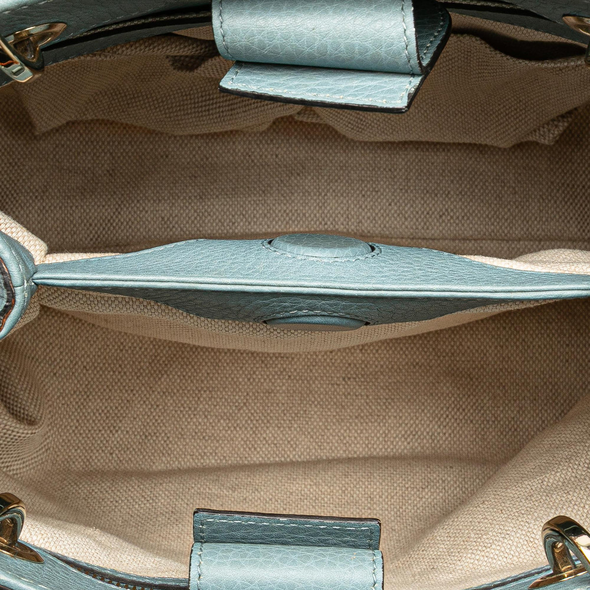 Gucci Small Canvas Flora Bamboo Shopper Satchel
