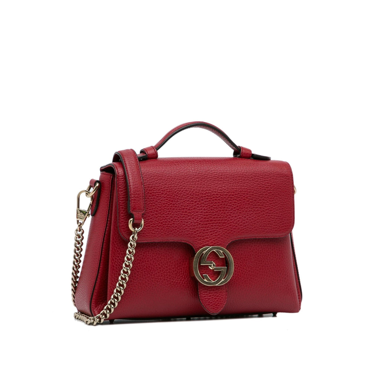 Gucci Small Dollar Calf Interlocking G Satchel (SHG-Pgcutx)