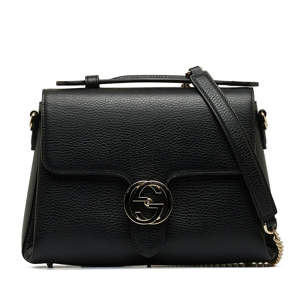 Gucci Small Dollar Calf Interlocking G Satchel (SHG-Wq7x11)