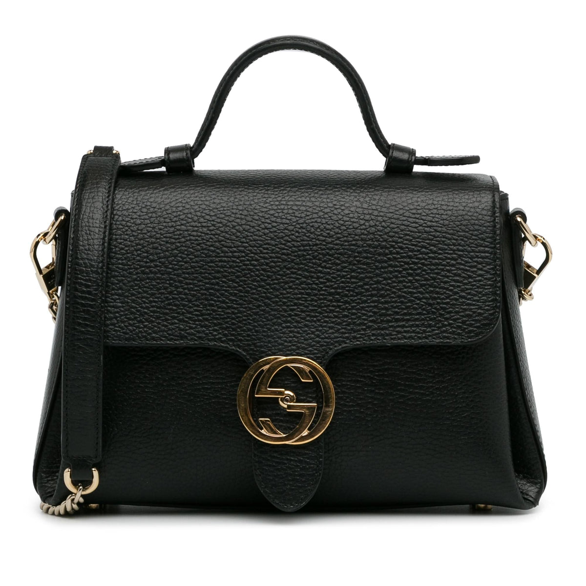 Gucci Small Dollar Calf Interlocking G Satchel (SHG-uqc1wk)