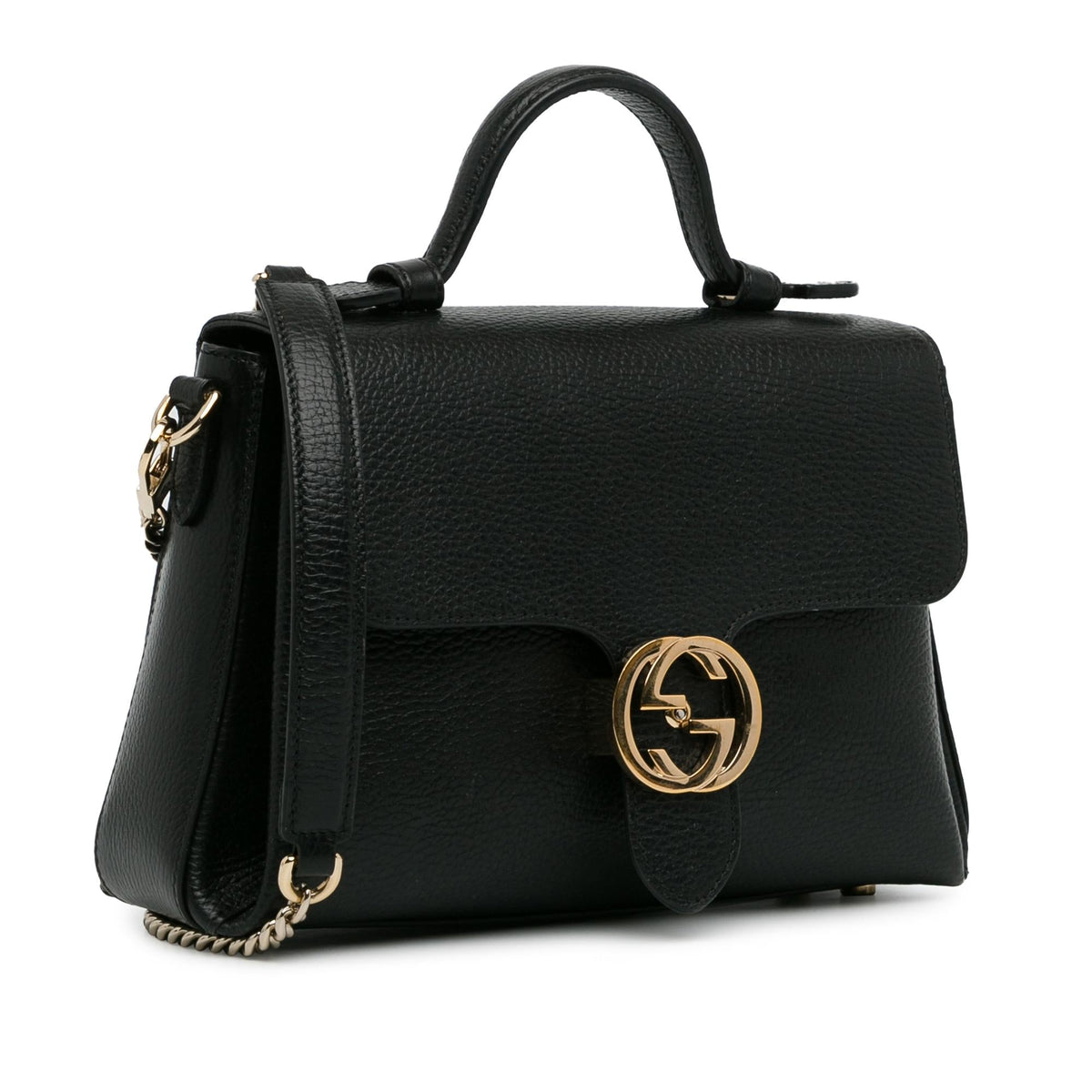 Gucci Small Dollar Calf Interlocking G Satchel (SHG-uqc1wk)