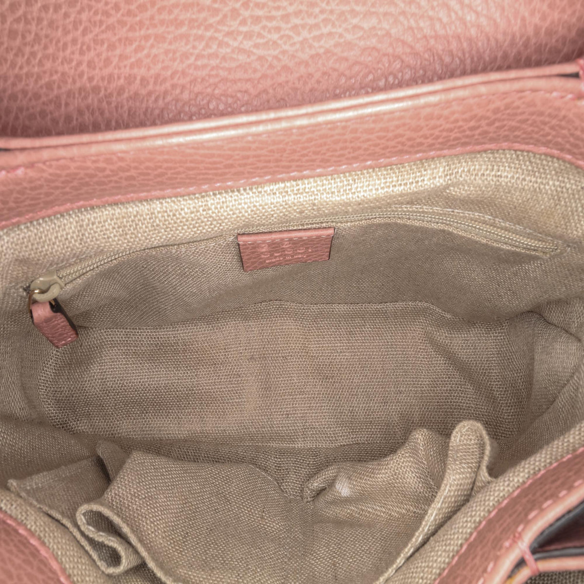 Gucci Small Dollar Leather Interlocking G Satchel