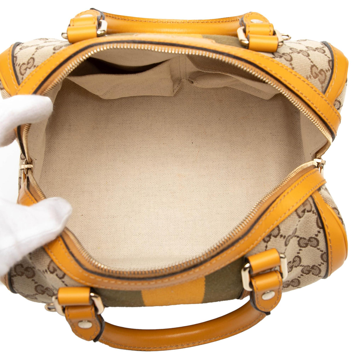 Gucci Small GG Canvas Web Joy Boston Bag
