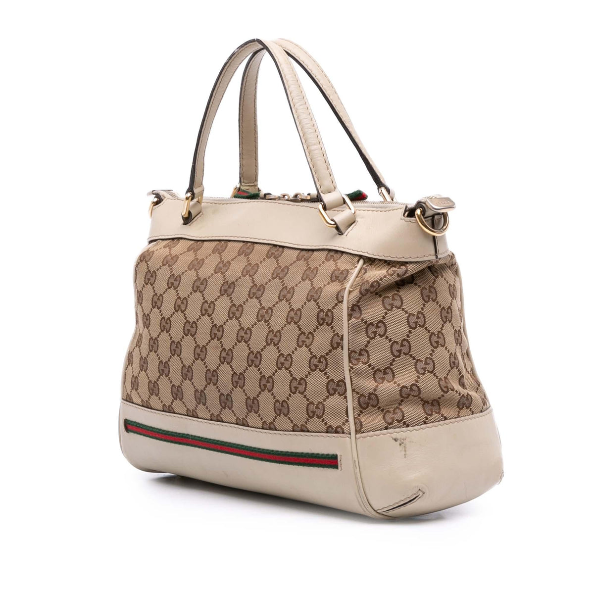 Gucci Small GG Canvas Web Mayfair Satchel