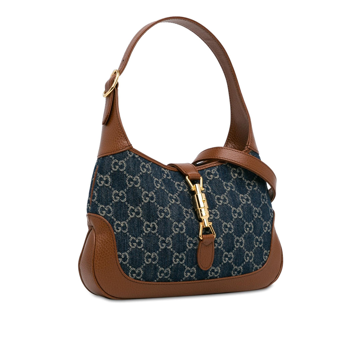 Gucci Small GG Denim Jackie 1961 (SHG-BDGoSn)
