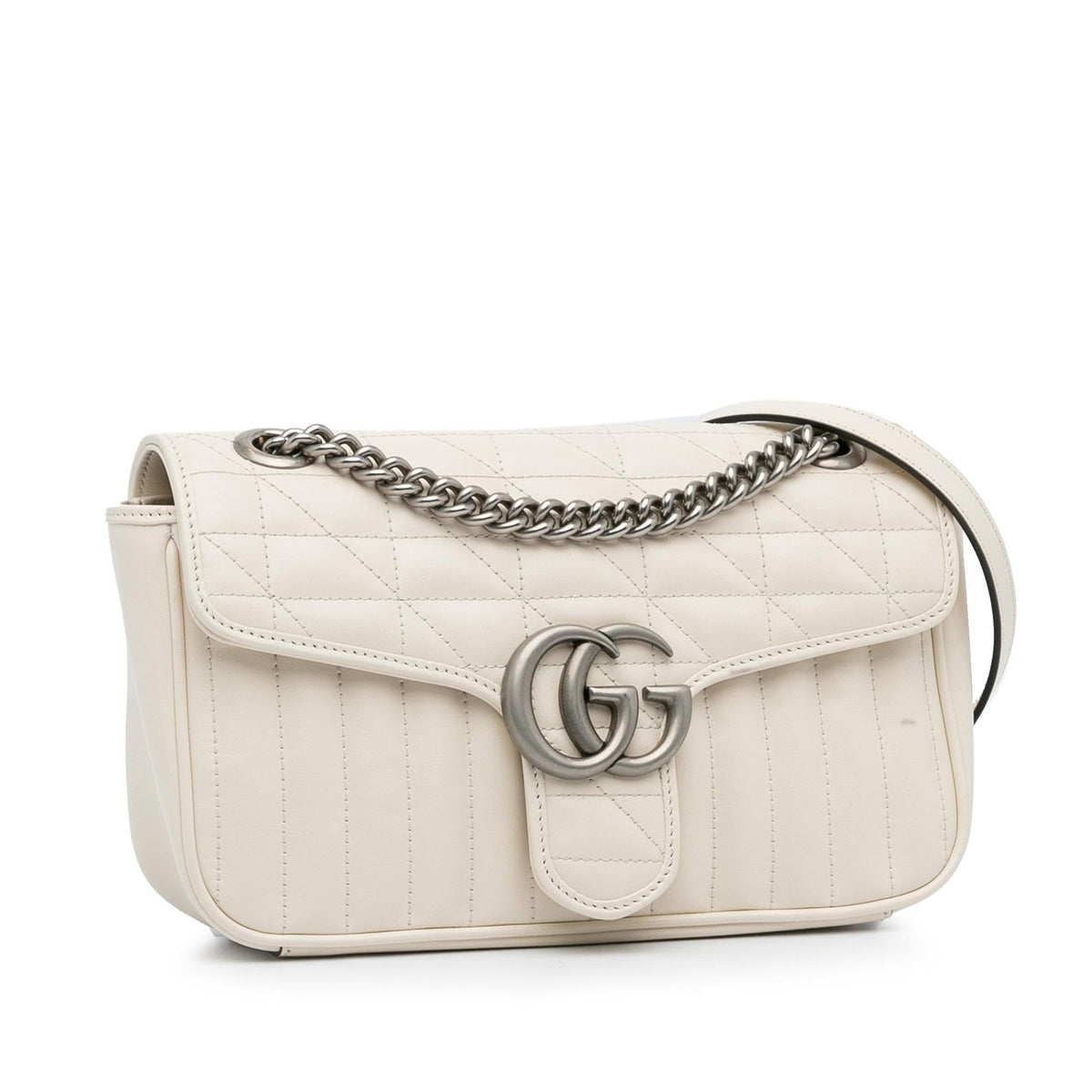 Gucci Small GG Marmont Aria Matelasse Crossbody Bag (SHG-LHf70H)
