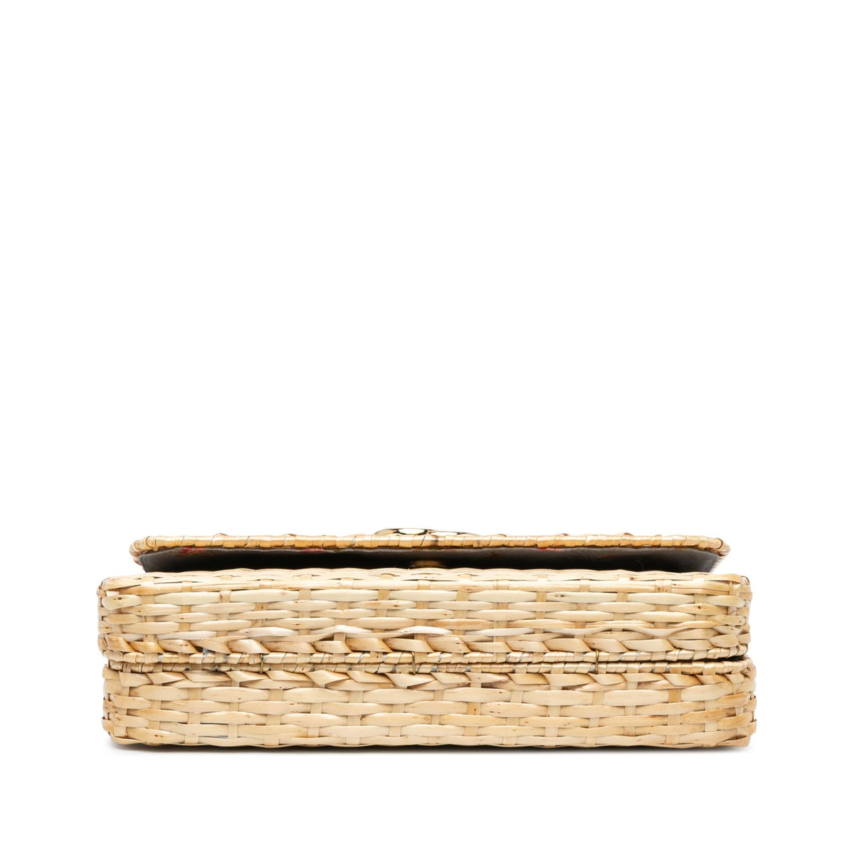 Gucci Small GG Marmont Glazed Wicker Flap (SHG-kgHeVf)