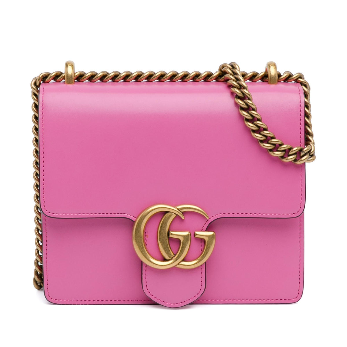 Gucci Small GG Marmont Leather Chain Flap (SHG-4r4Jd4)