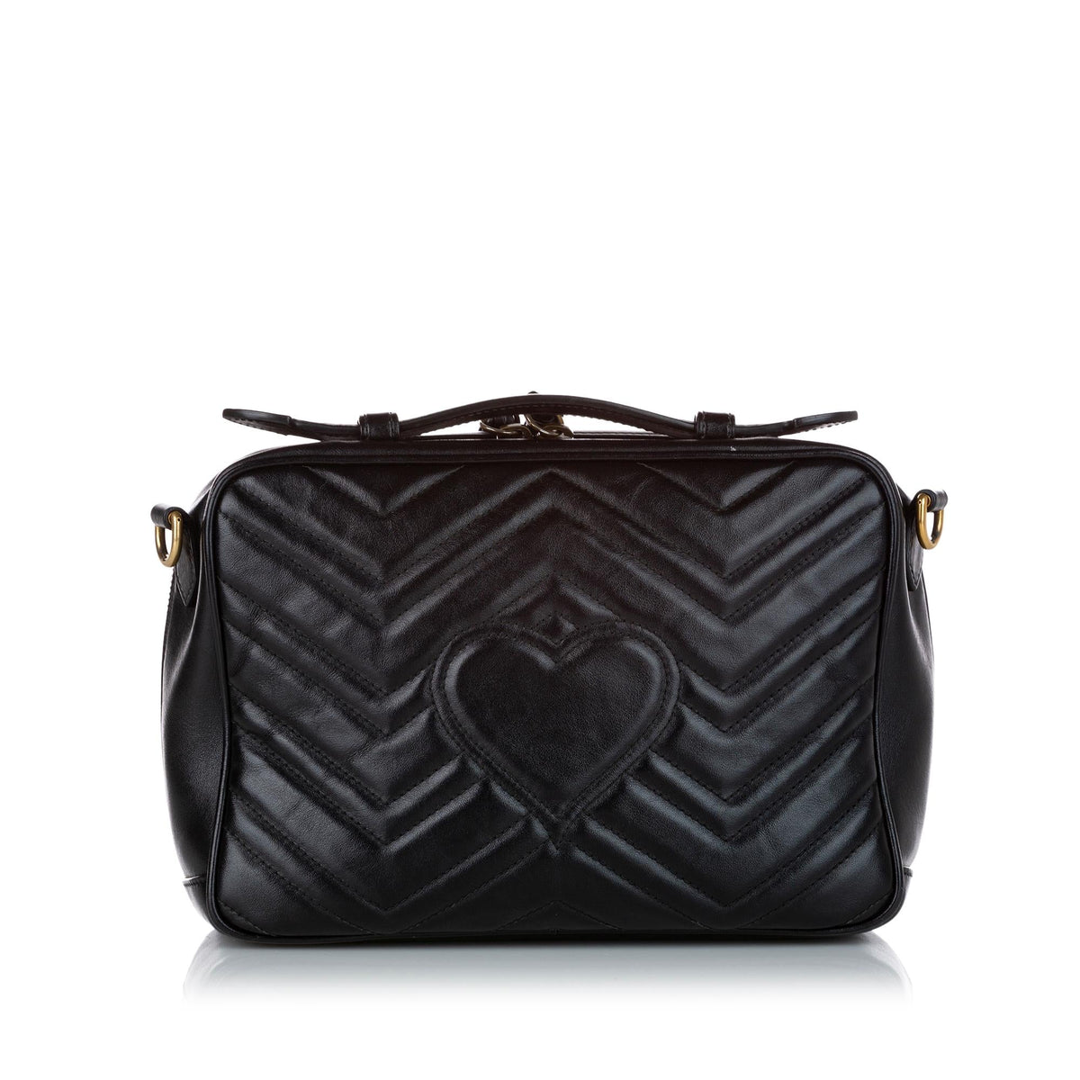 Gucci Small GG Marmont Leather Satchel (SHG-31892)