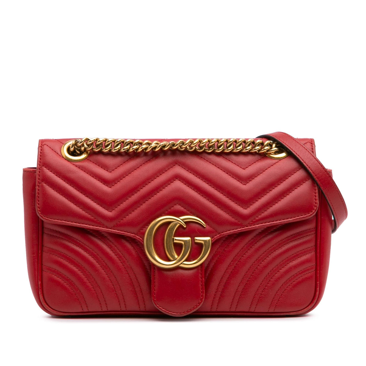 Gucci Small GG Marmont Matelasse Leather Flap Crossbody