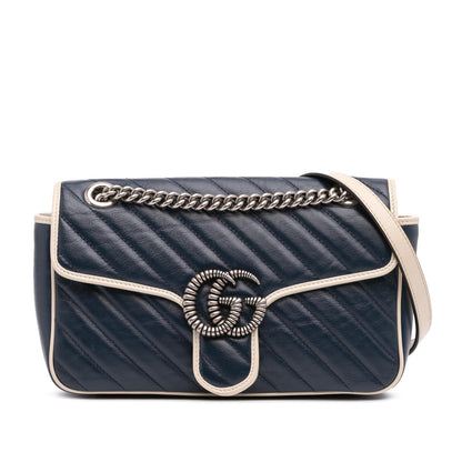 Gucci Small GG Marmont Matelasse Leather Torchon Flap Crossbody