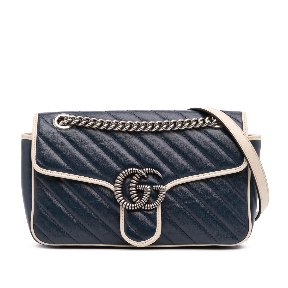Gucci Small GG Marmont Matelasse Leather Torchon Flap Crossbody