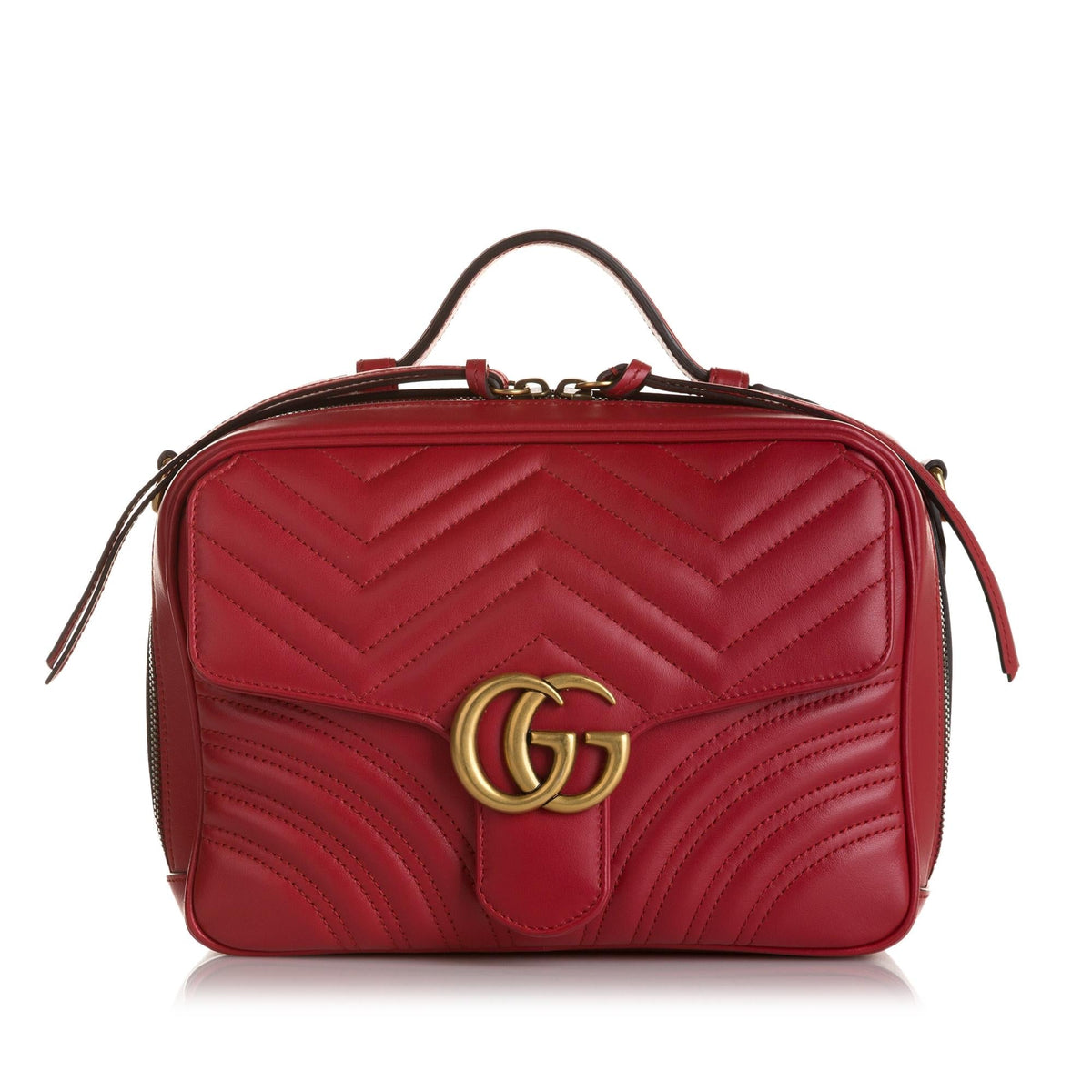 Gucci Small GG Marmont Matelasse Top Handle (SHG-35272)