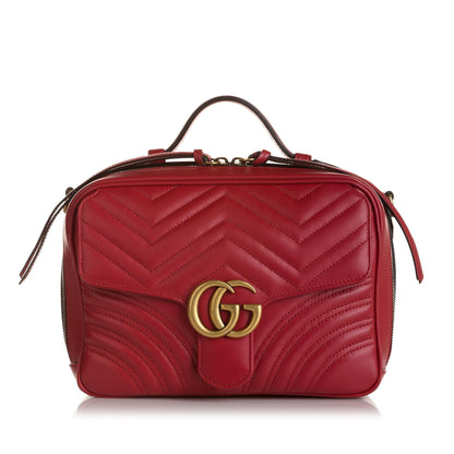 Gucci Small GG Marmont Matelasse Top Handle (SHG-35272)