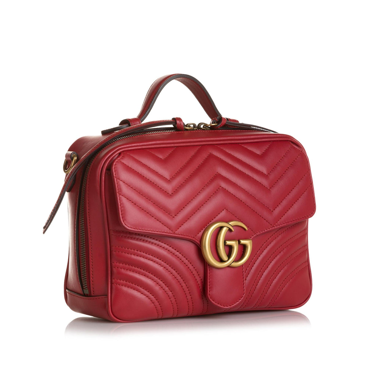 Gucci Small GG Marmont Matelasse Top Handle (SHG-35272)