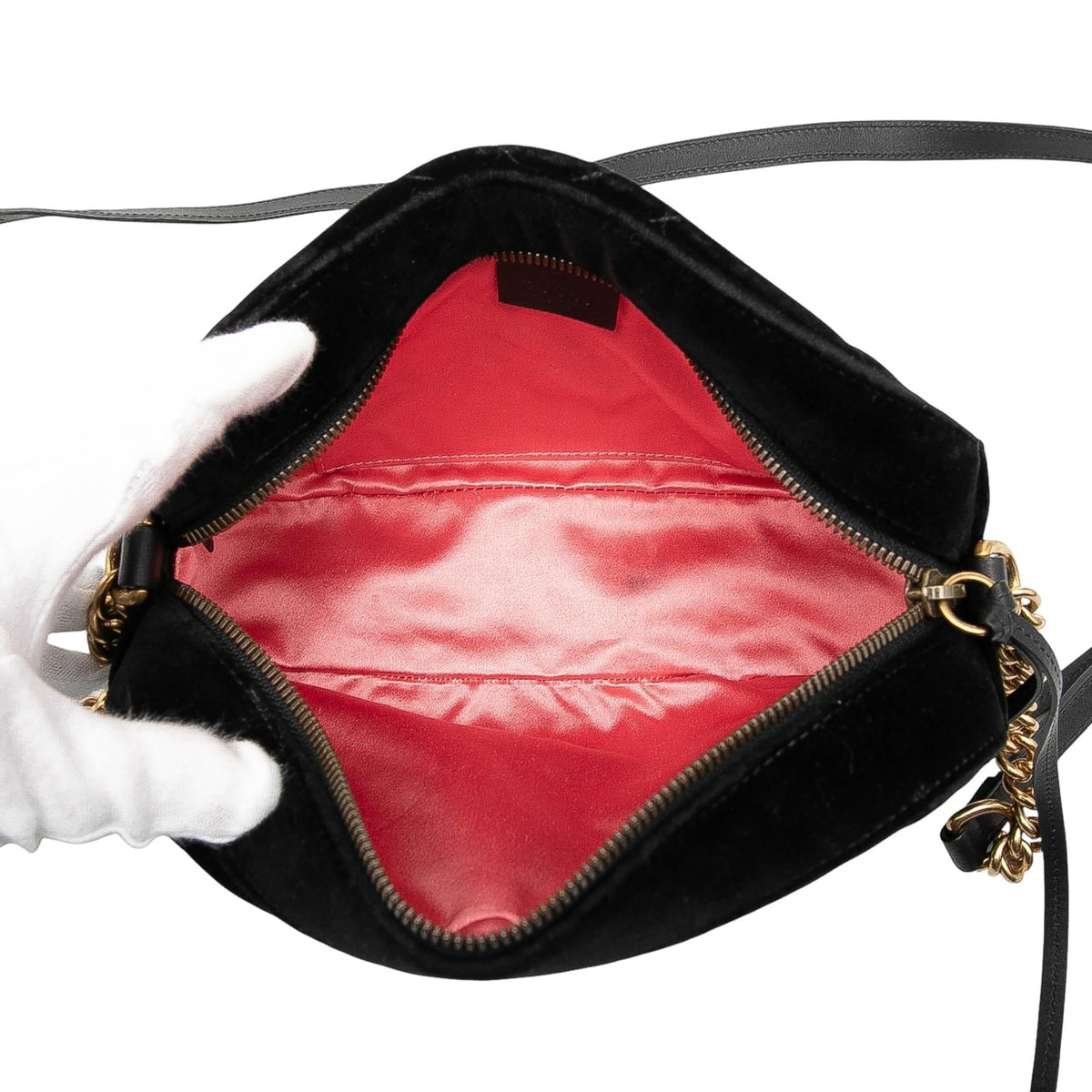 Gucci Small GG Marmont Matelasse Velvet Crystal Stars Crossbody