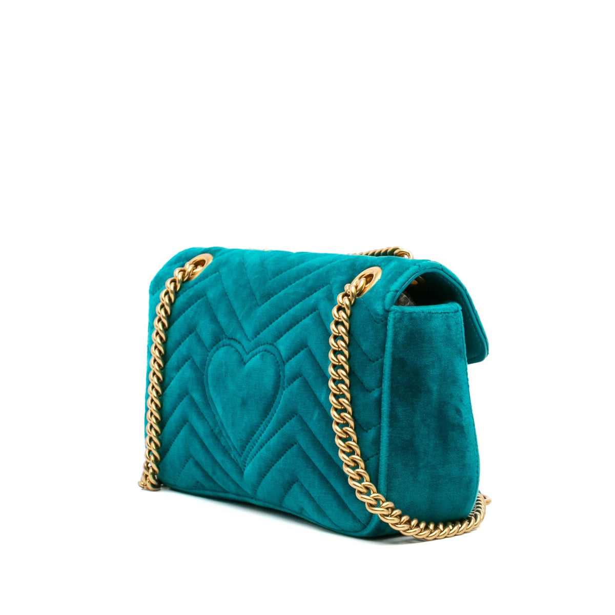 Gucci Small GG Marmont Matelasse Velvet Flap Crossbody