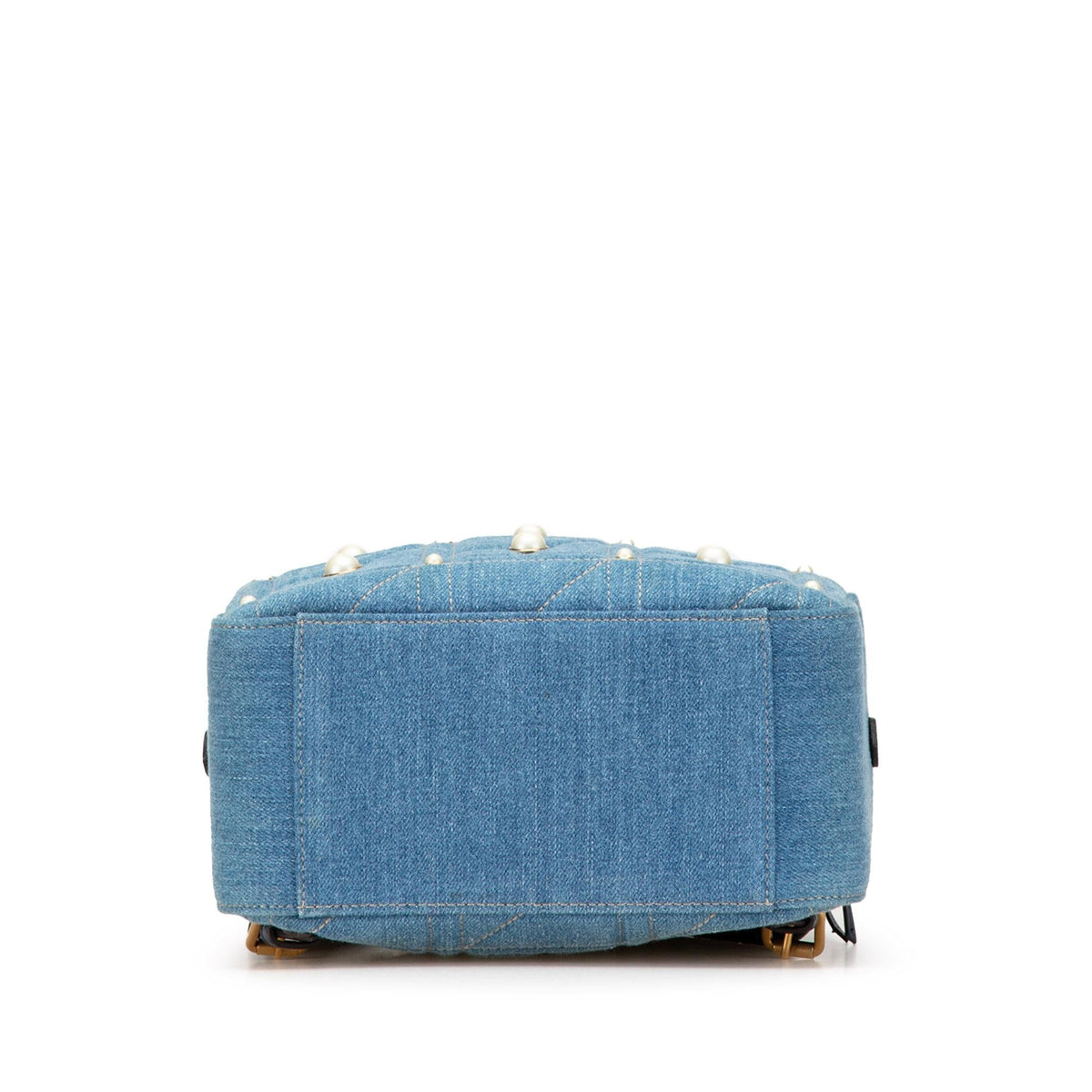 Gucci Small GG Marmont Pearl Denim Backpack