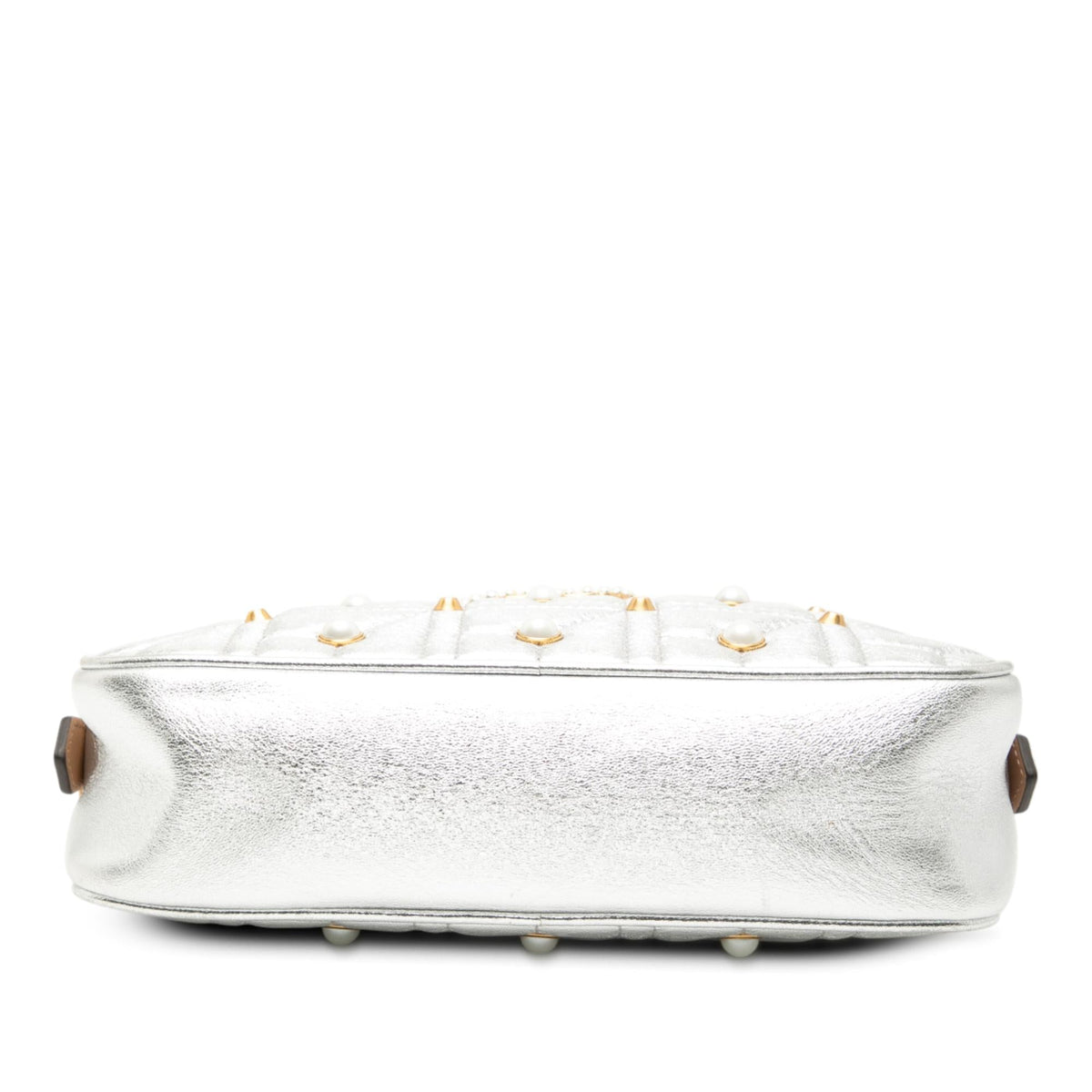 Gucci Small GG Marmont Pearl Studded Matelasse Leather Aria Crossbody