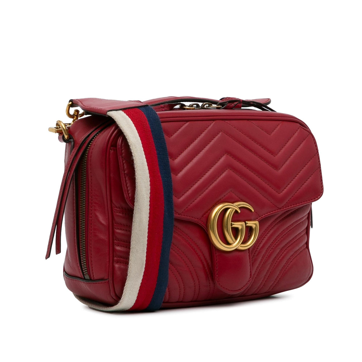 Gucci Small GG Marmont Sylvie Top Handle Satchel (SHG-oIkSJi)