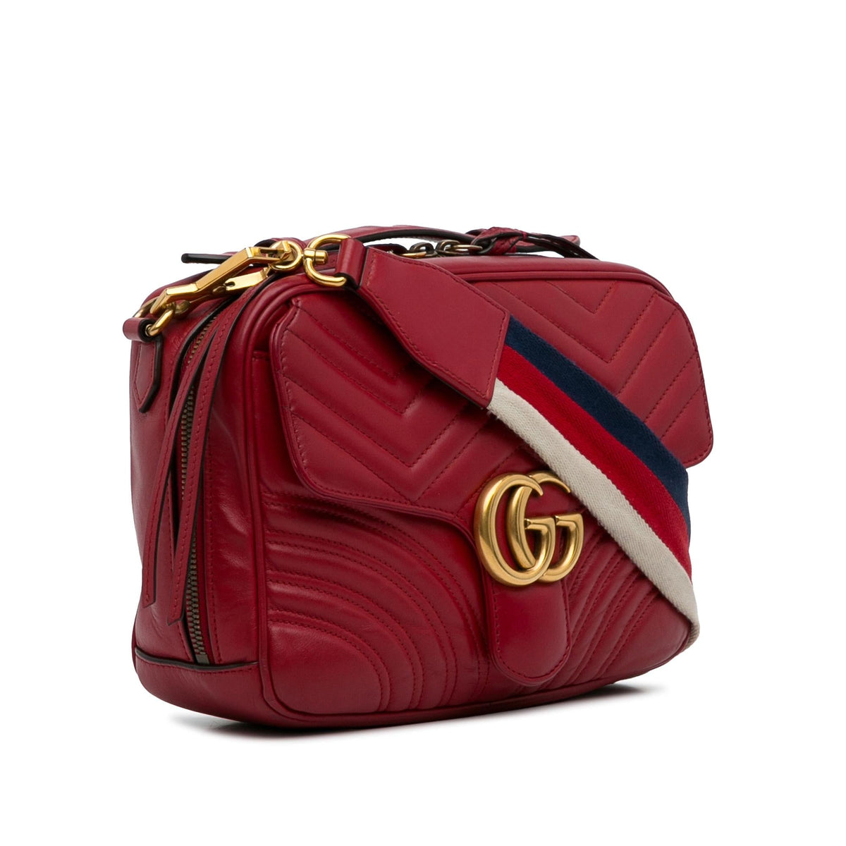 Gucci Small GG Marmont Sylvie Top Handle Satchel (SHG-oIkSJi)