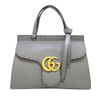 Gucci Small GG Marmont Top Handle Satchel (SHG-Raao4V)