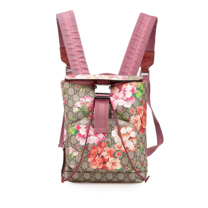 Gucci Small GG Supreme Blooms Single Buckle Backpack