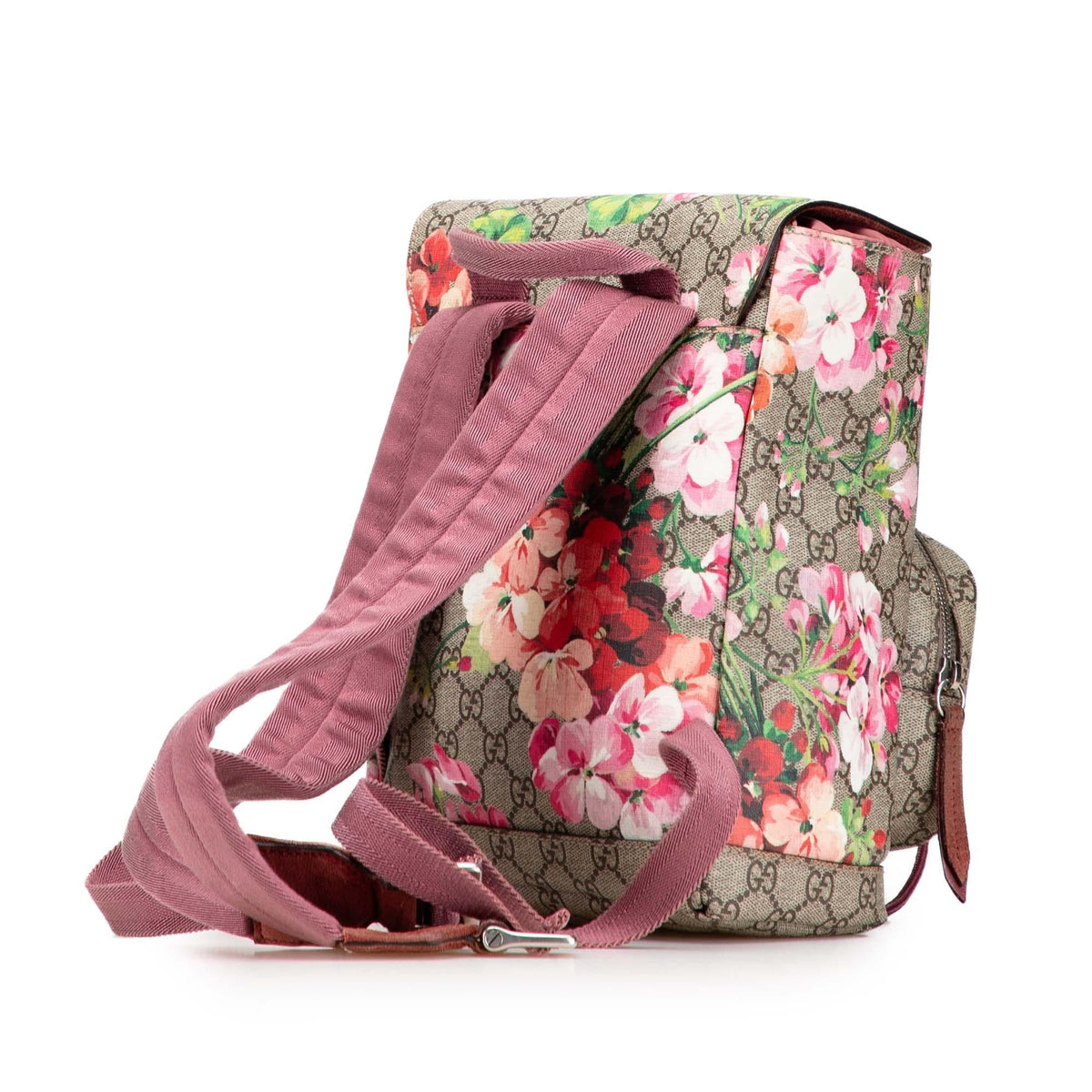 Gucci Small GG Supreme Blooms Single Buckle Backpack