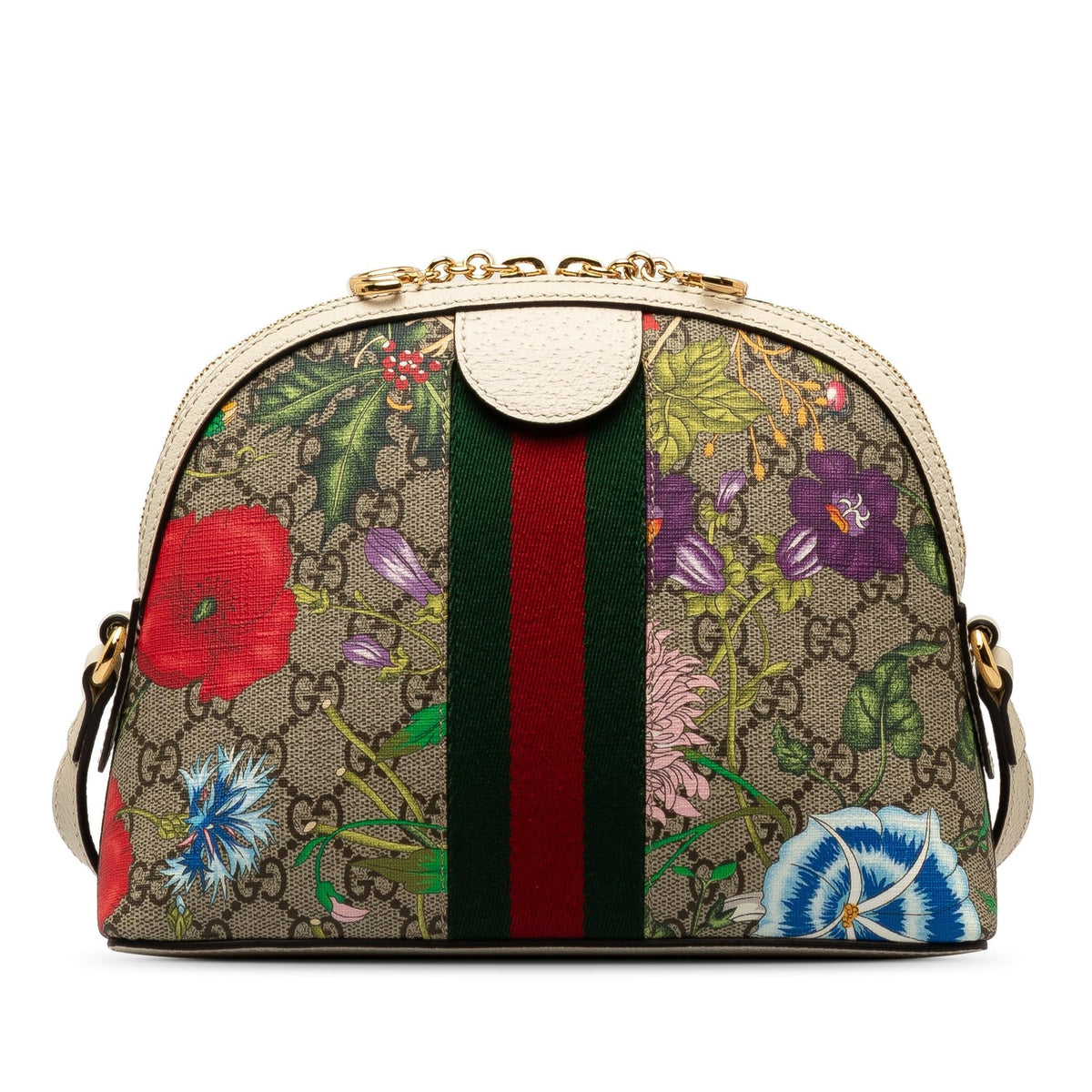 Gucci Small GG Supreme Flora Ophidia Dome (SHG-adCWLo)