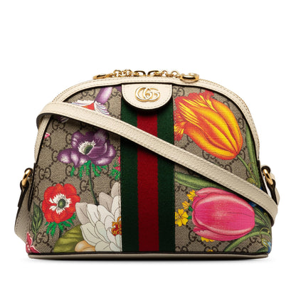 Gucci Small GG Supreme Flora Ophidia Dome (SHG-adCWLo)