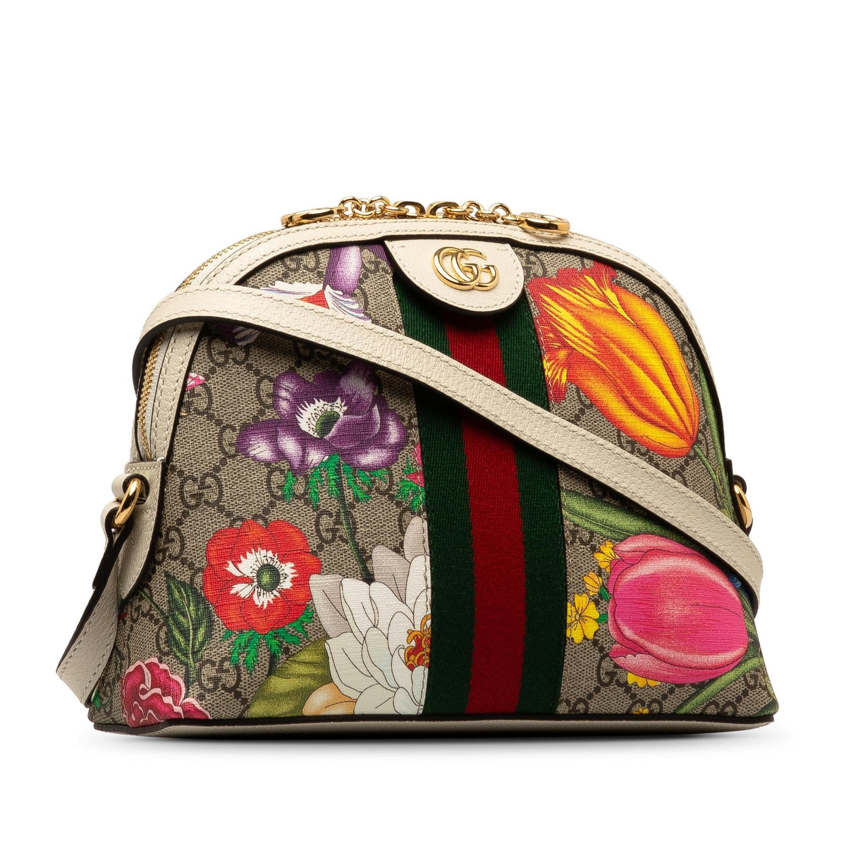 Gucci Small GG Supreme Flora Ophidia Dome (SHG-adCWLo)